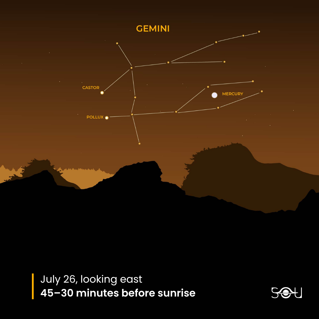 Mercury returns to the morning sky on July 26, 2026