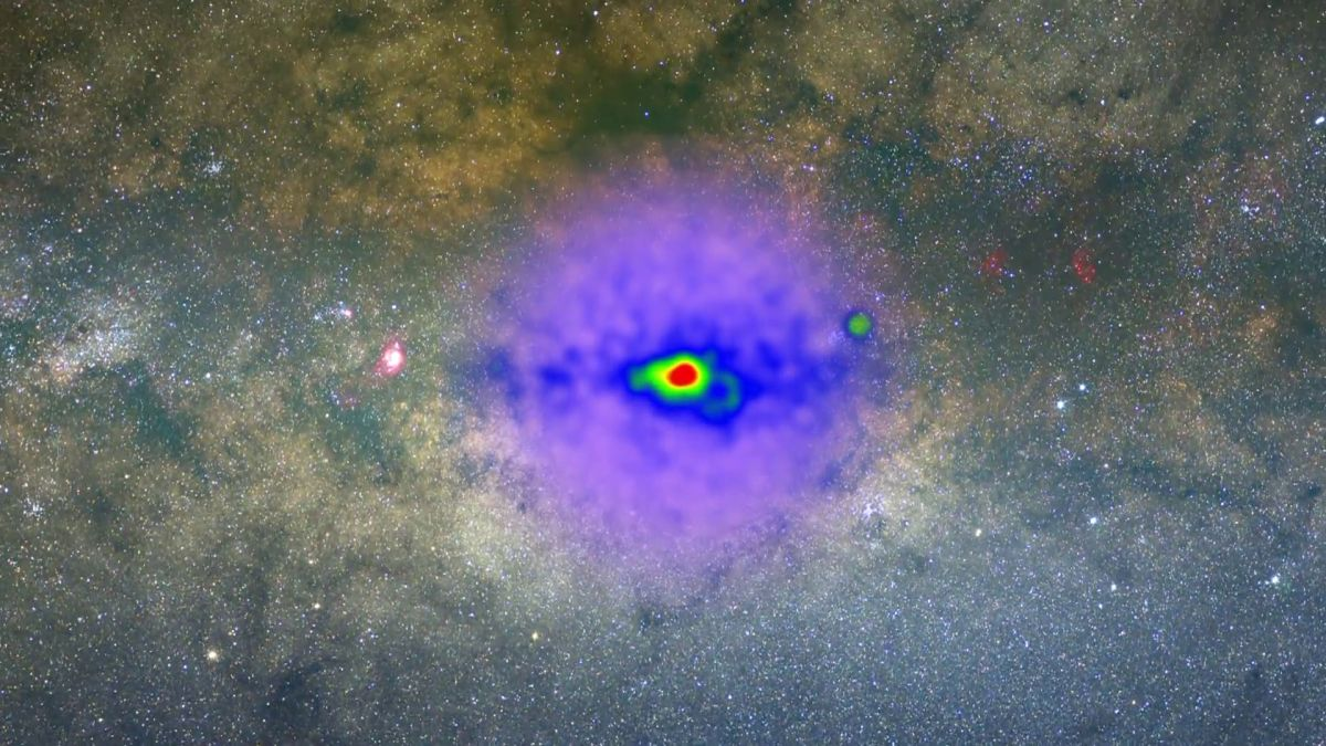 Gamma-ray excess recorded by Fermi